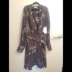 BNWT Equipment floral wrap silk dress